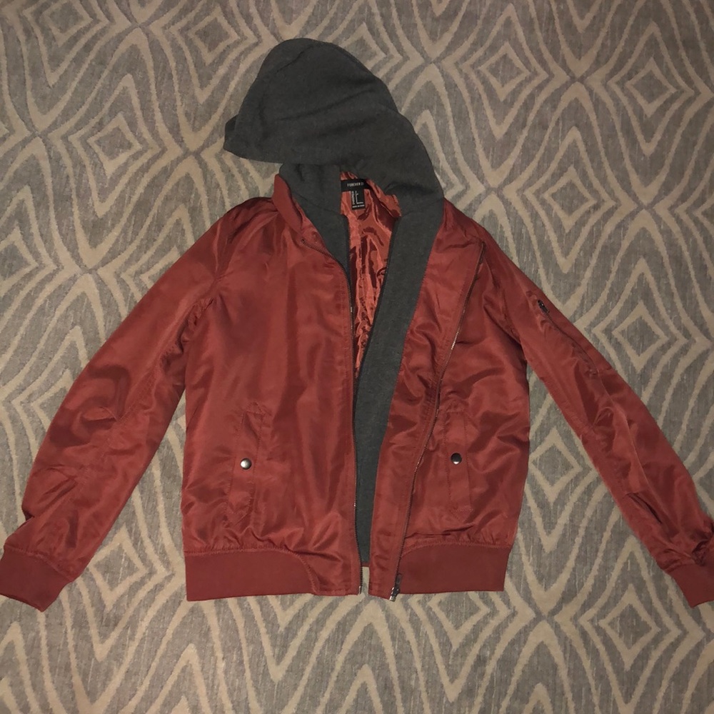 Coral Bomber Jacket from Forever 21